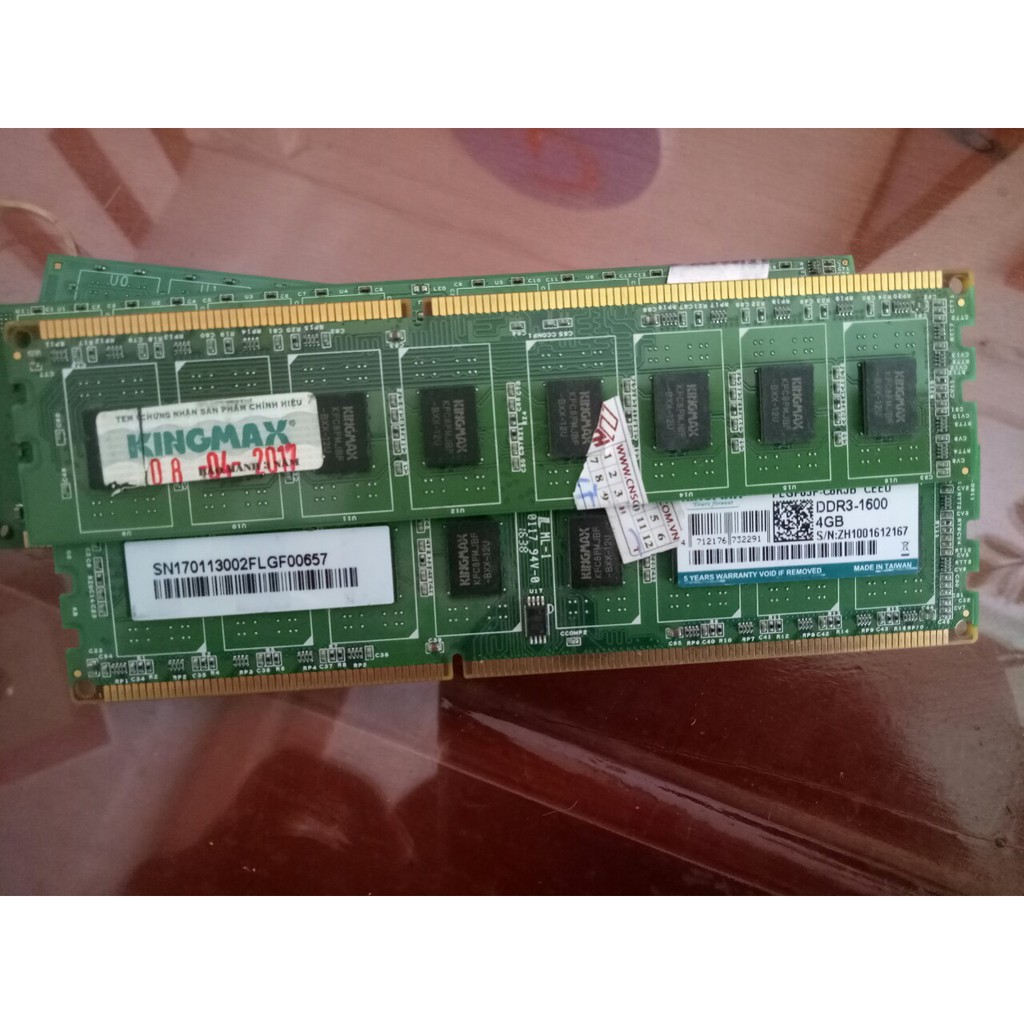 RAM KINGMAX 4GB DDR3 1333, 1600, 2400 ( còn bh hãng 8/2021)