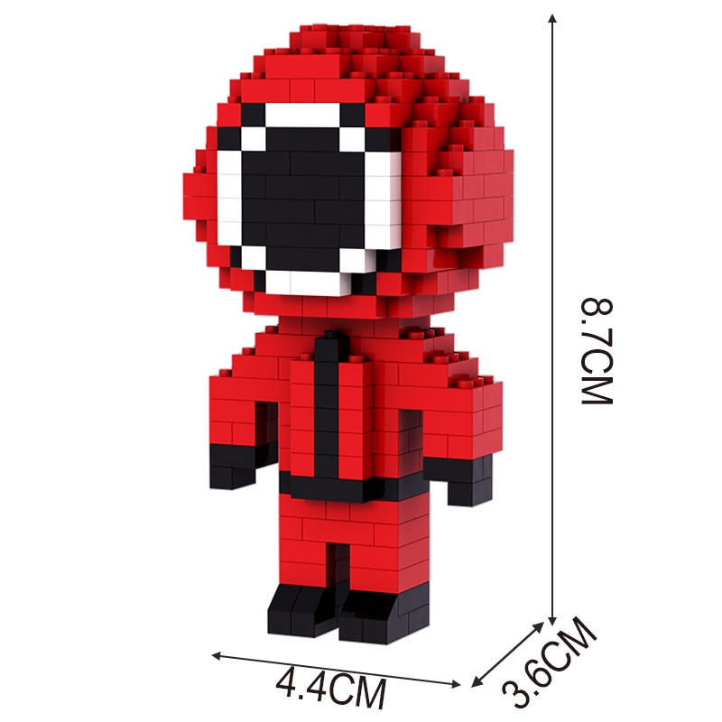 Đồ chơi lắp ráp mini dạng khối hình Squid Game trang trí/ giáo dục cho bé