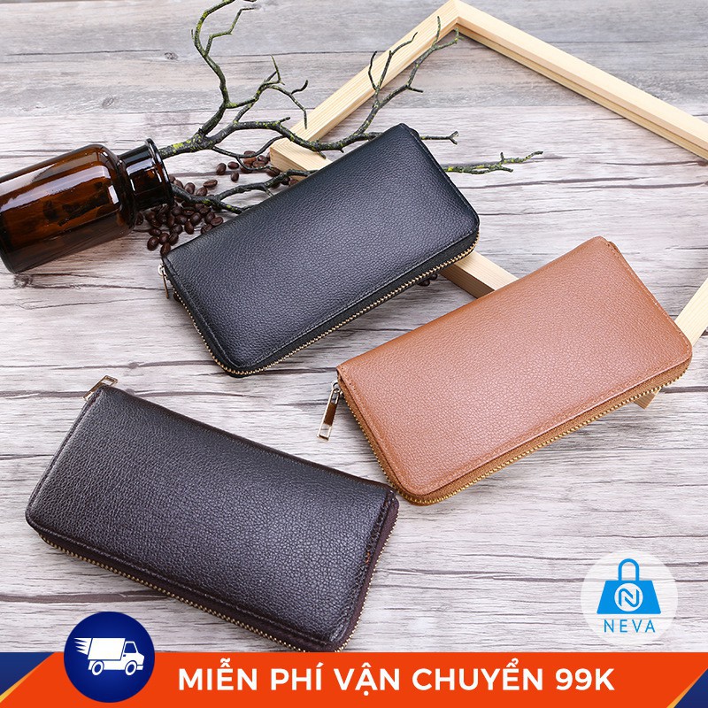  (SIÊU KHUYẾN MÃI) Ví cầm tay dáng dài chất da cao cấp NEVA8266 