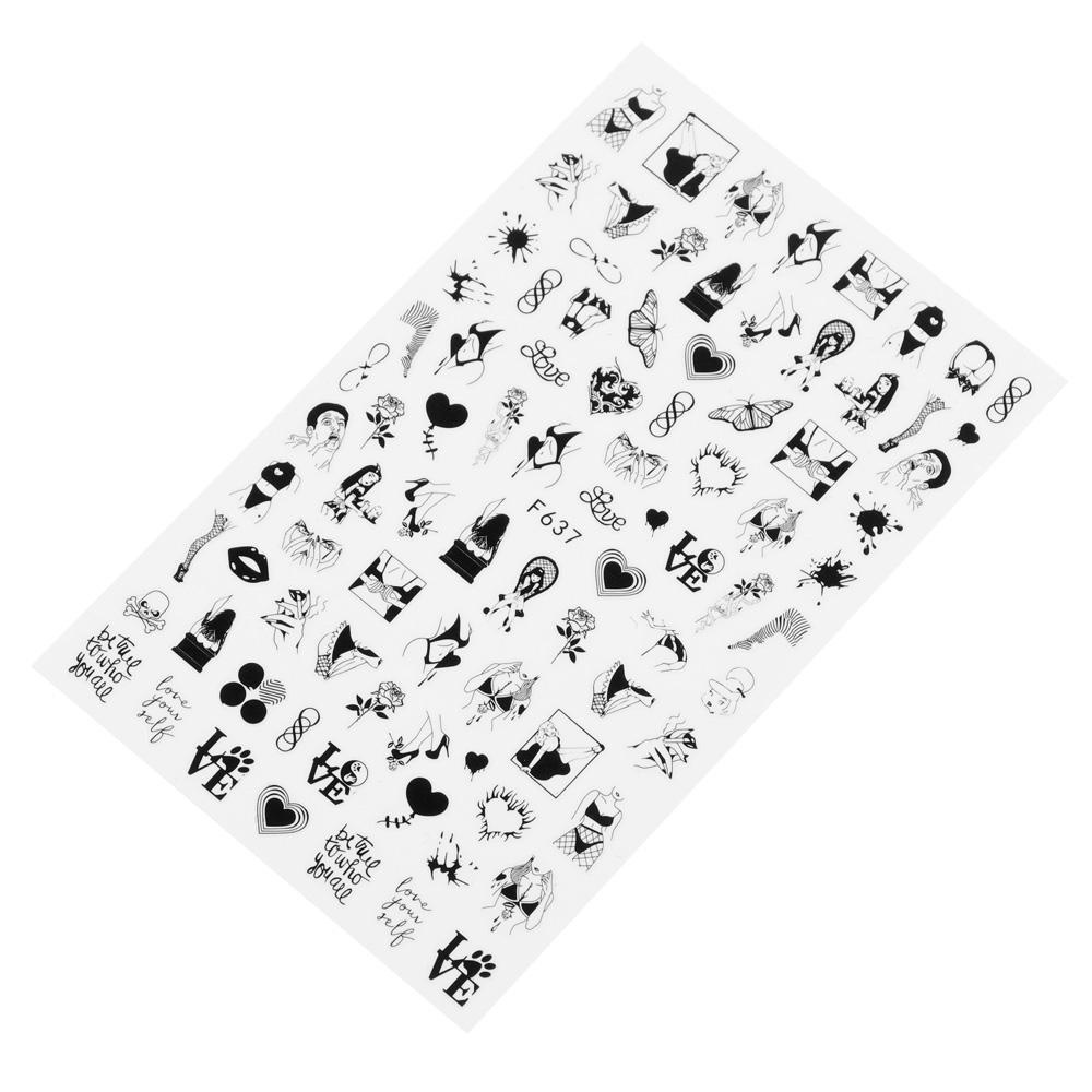 Miếng Dán Trang Trí Móng Tay 3D Hình Khuôn Mặt Độc Đáo