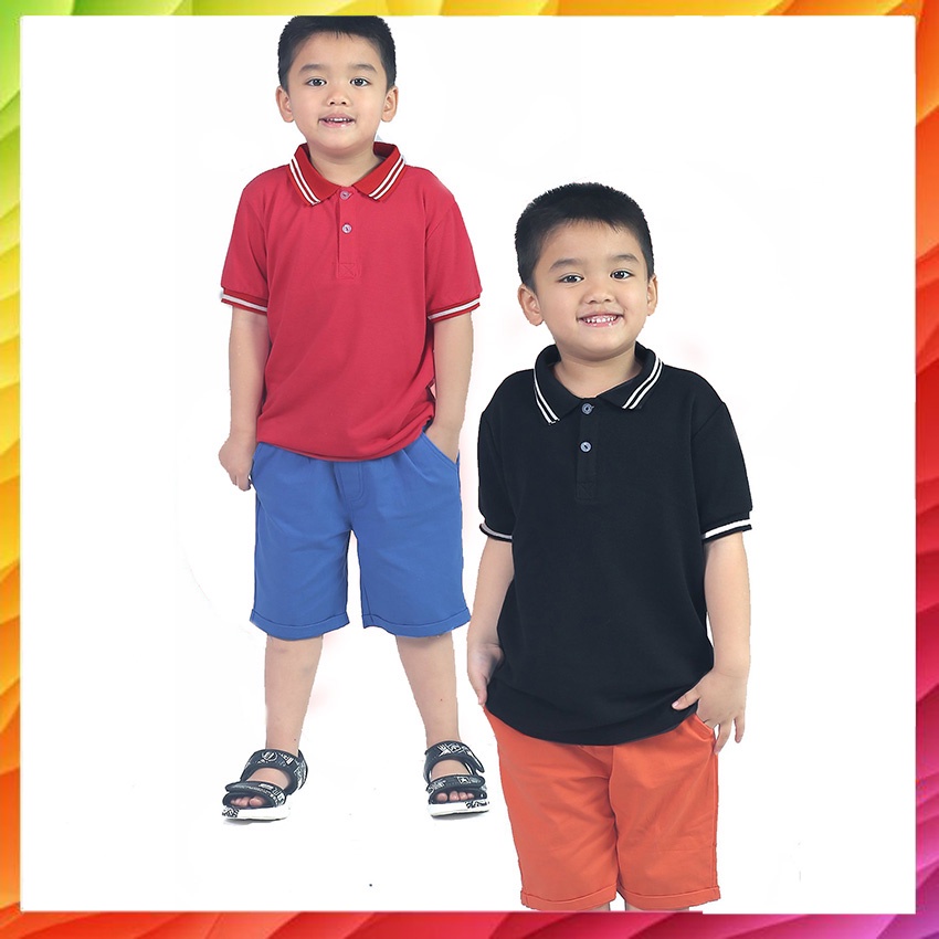 Áo Polo trơn cho bé trai Tanosa Kids 10-22kg