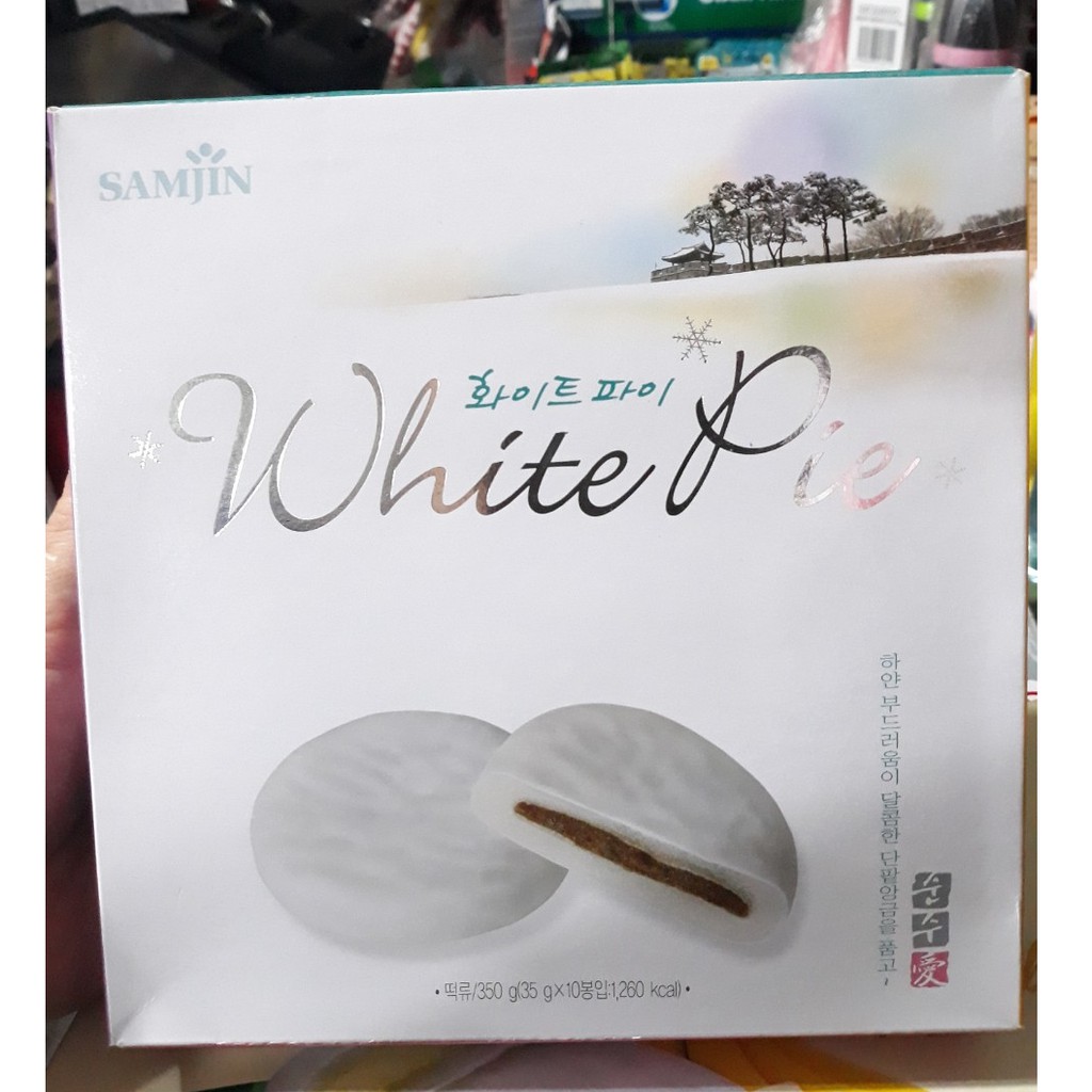 Bánh Mochi white Pie Hàn Quốc Hộp 350g (10 chiếc)