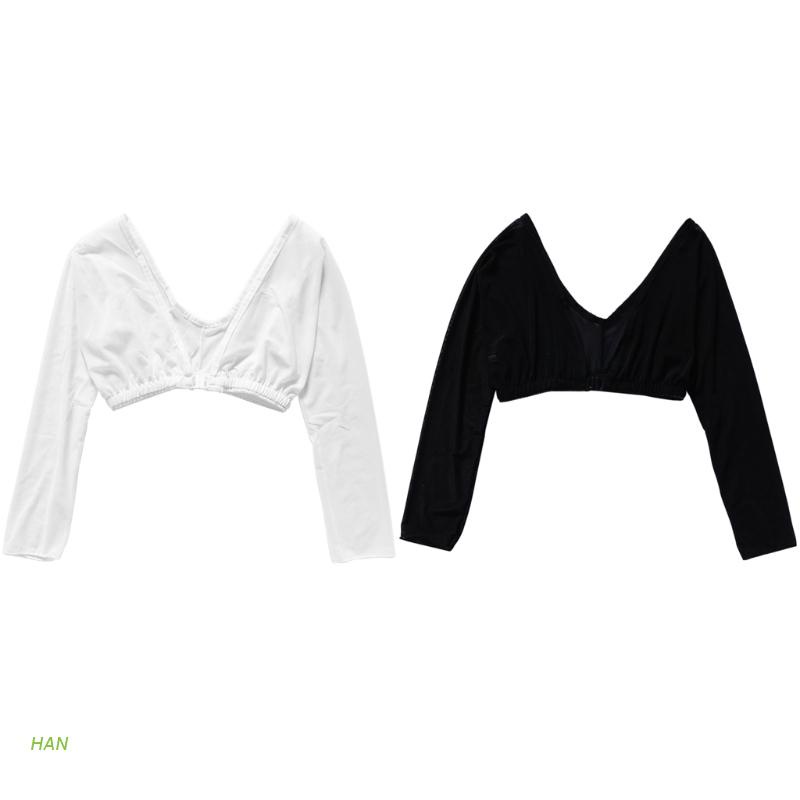 Áo croptop mỏng nhẹ thời trang tay dài tùy chọn màu sắc dành cho nữ