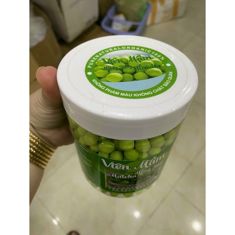 Hủ 500gr VIÊN mầm đậu nành hồng sâm matcha tăng vòng 1, đẹp da, tăng sinh lý nữ