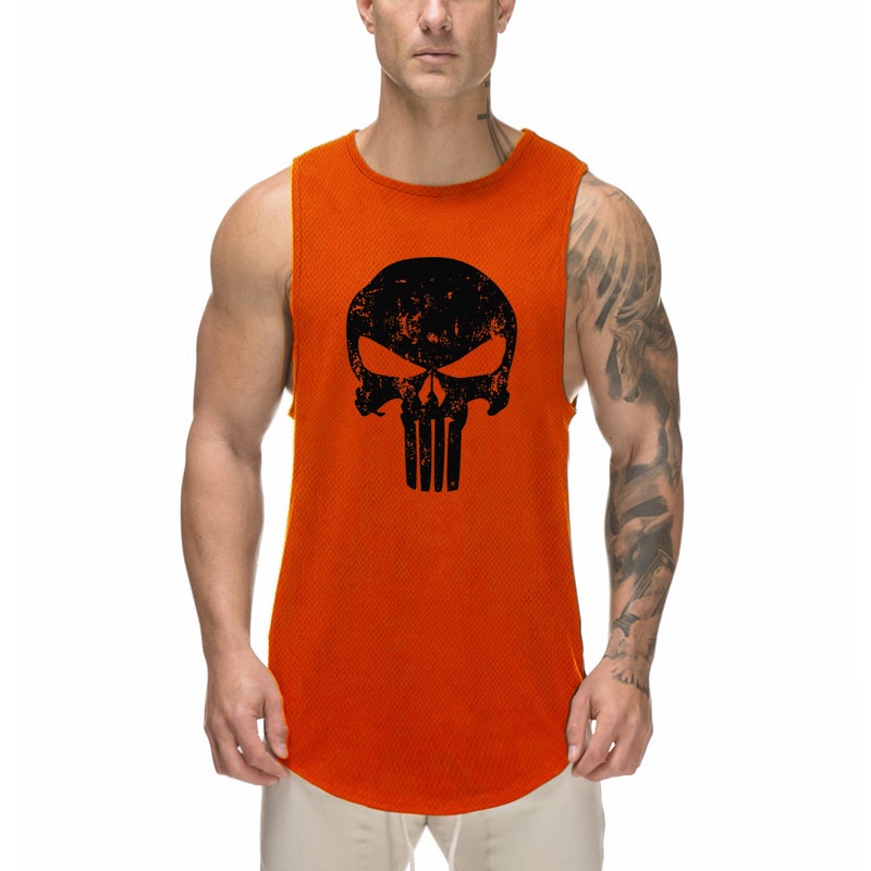 Áo thun ba lỗ thể thao mau khô họa tiết độc đáo cho nam