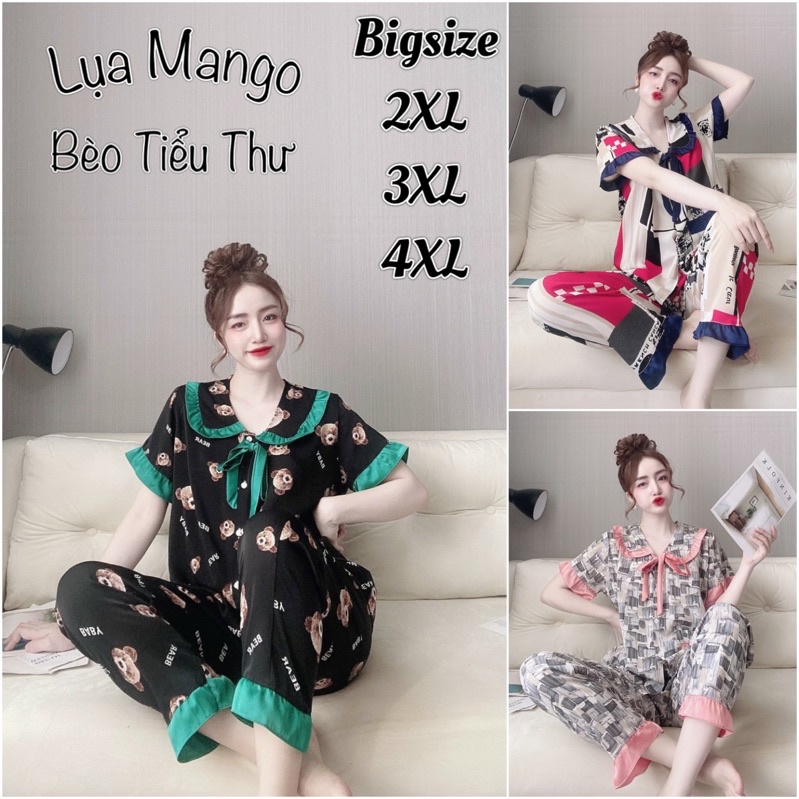 (45-110kg) Bộ Lụa Tiểu Thư cao cấp - Tay ngắn quần dài | BigBuy360 - bigbuy360.vn