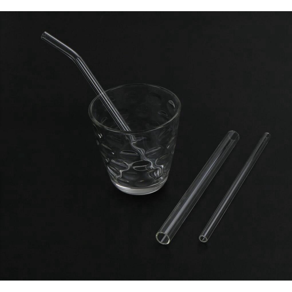 Set ống hút thủy tinh trong suốt kèm cọ vệ sinh 6 món tiện lợi