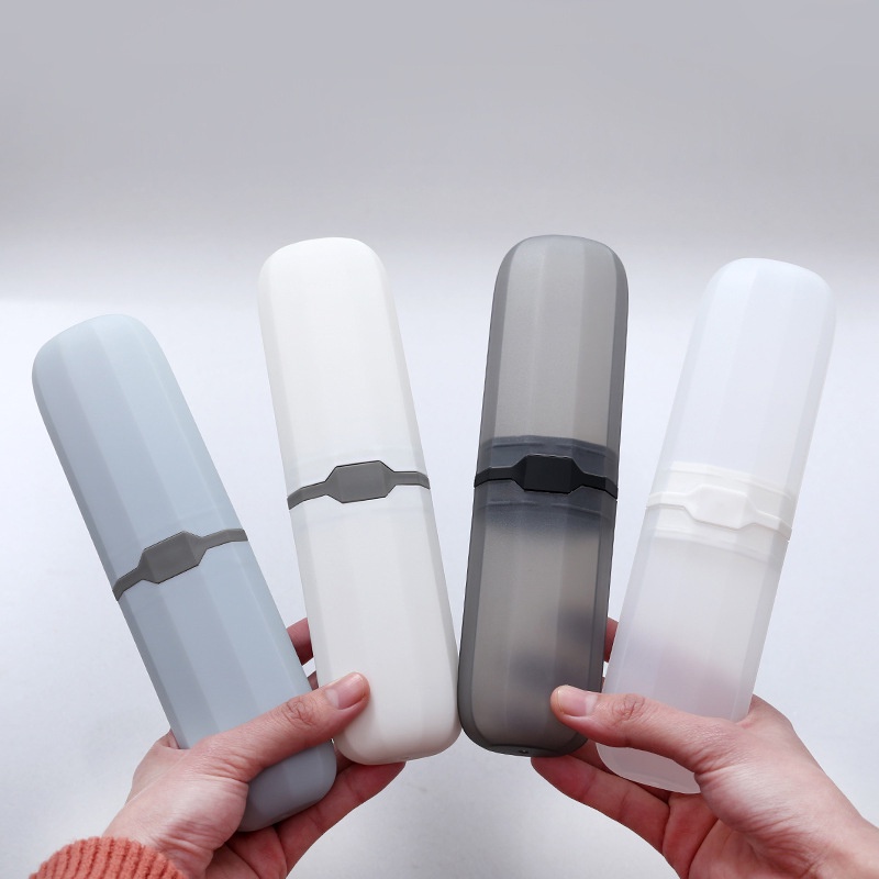 Hộp đựng bàn chải đánh răng du lịch màu trơn đơn giản nhỏ gọn tiện lợi