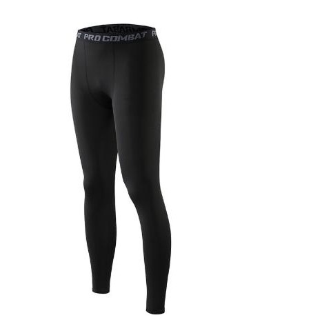 QUẦN GIỮ NHIỆT COMBAT PRO LEGGING TẬP GYM NAM DÁNG DÀI MÀU ĐEN