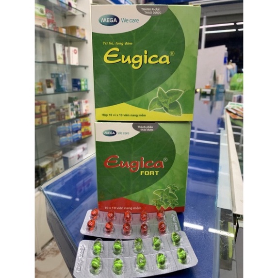 [Chính hãng] Thảo dược Eugica giảm ho - Vỉ 10 viên - ho dầu  Date mới