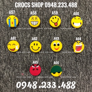 Jibbitz nút cài dép-charm-icon-sticker Cute (A57-A74). Shop ship từ 10 sản phẩm trở lên