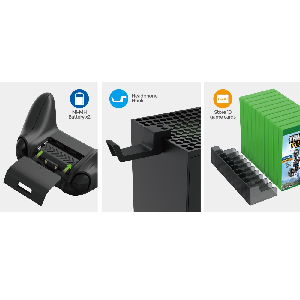 DOBE Đế Sạc Đứng Có Quạt Tản Nhiệt Đứng Cho Tay Cầm Chơi Game Xbox Series X/S