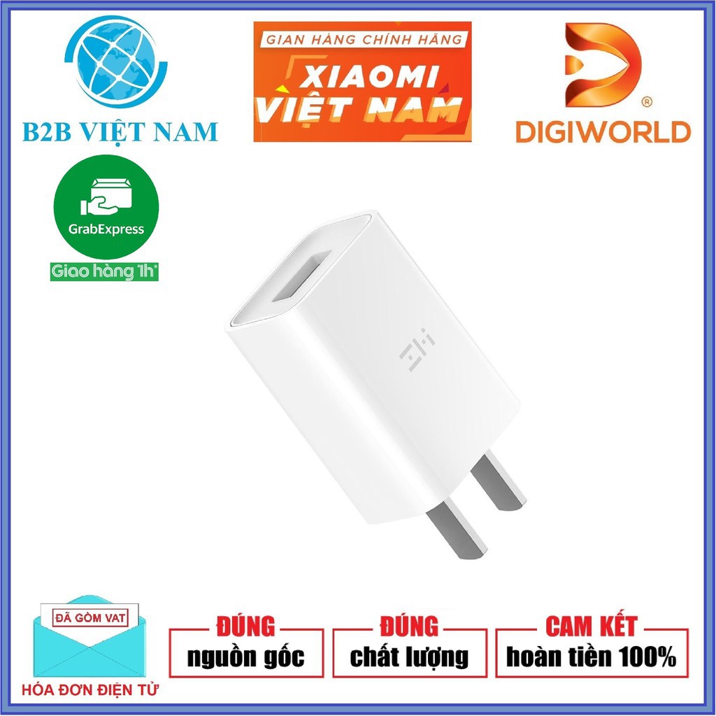 Cóc củ sạc Xiaomi 5V/2A 10W ZMI AP611 (Trắng) - Hãng phân phối