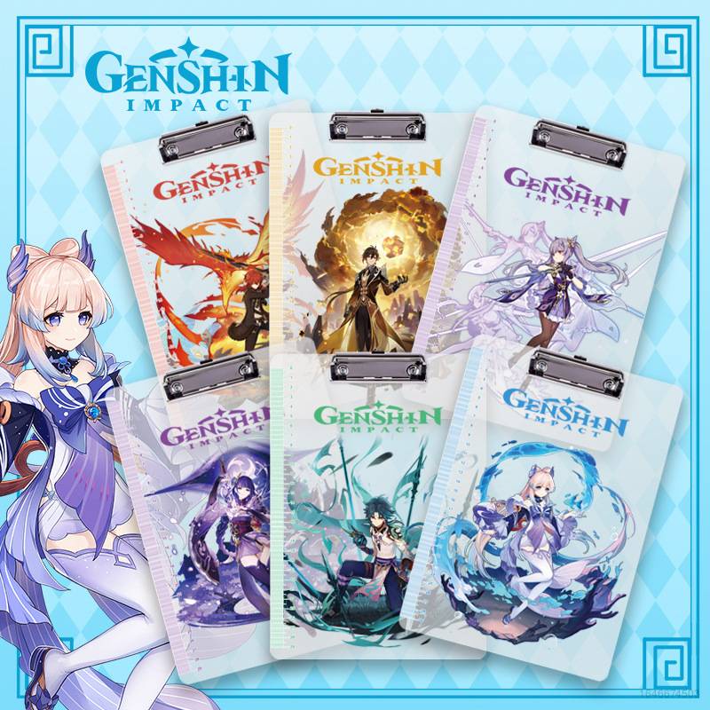 Bìa Kẹp Tài Liệu Khổ A4 22 Genshin Impact Anime