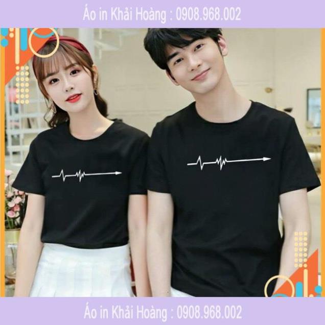 Áo cặp đôi nam nữ cotton dễ chịu thoải mái in hìnhgf dễ thương