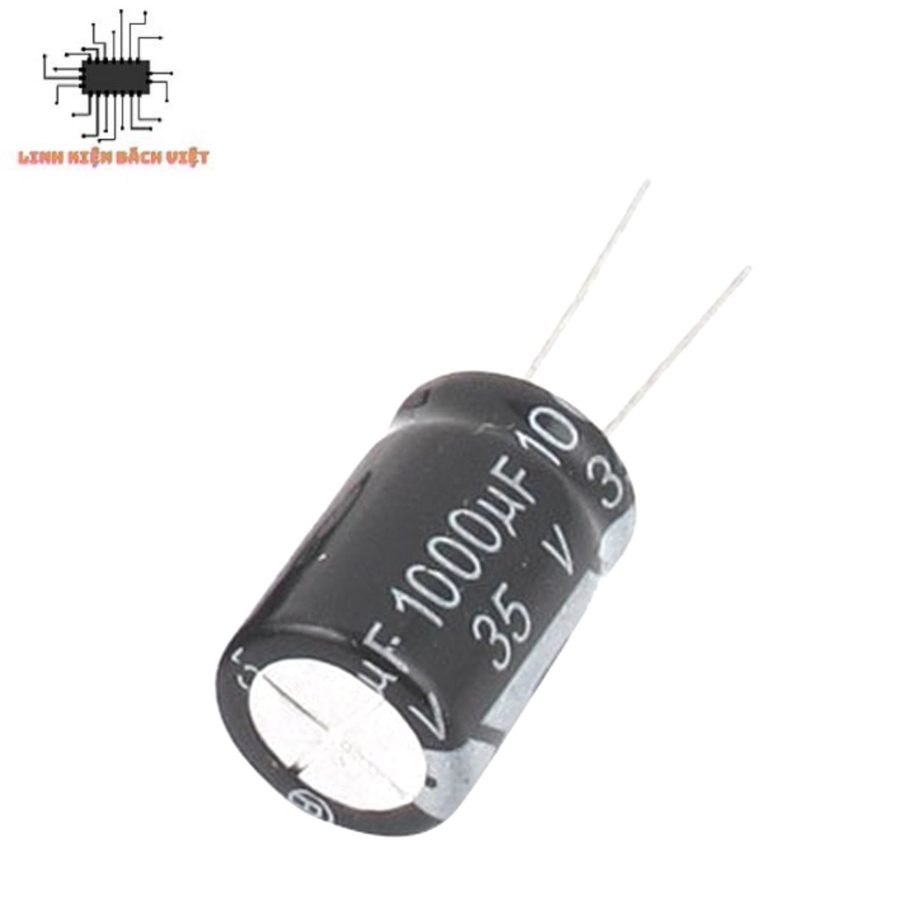 Tụ hóa 35V 1000uF 10x20mm tần số cao chính hãng jccon màu xanh