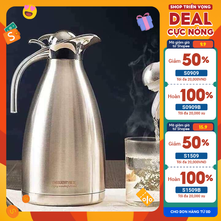 Bình Giữ Nhiệt Inox 304 Mỏ Vịt Giữ Nước Nóng Nước Lạnh Cao Cấp Dung Tích 2 Lít