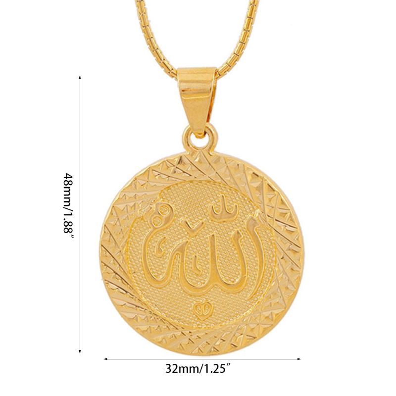 Vòng cổ Choker Mặt Tròn Hình Allah Thời Trang Cho Cặp Đôi