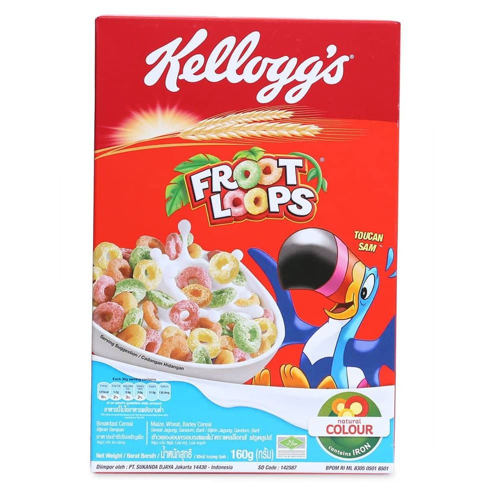 Ngũ cốc ăn sáng Kellogg's Froot Loops 160g | BigBuy360 - bigbuy360.vn