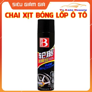 Chai xịt bóng lốp ô tô, xe máy Botny B-1107 dung tích 650ml -TC AUTO
