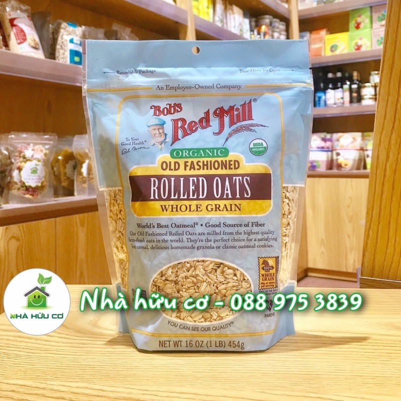 Yến mạch hữu cơ CÁN VỪA -  BOB'S RED MILL 454gr Date: 11/2024 - Nhà Hữu Cơ