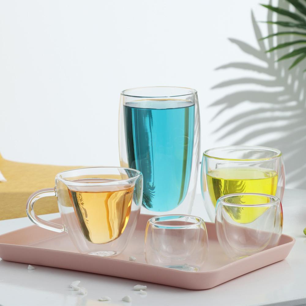 Cốc Uống Rượu Cà Phê Hai Lớp Cách Nhiệt Tiện Lợi