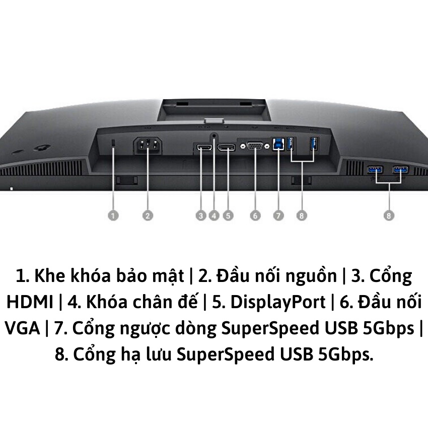 Màn hình Dell P2422H/ 23.8inch FHD/ IPS/ 60Hz/ 3Yrs