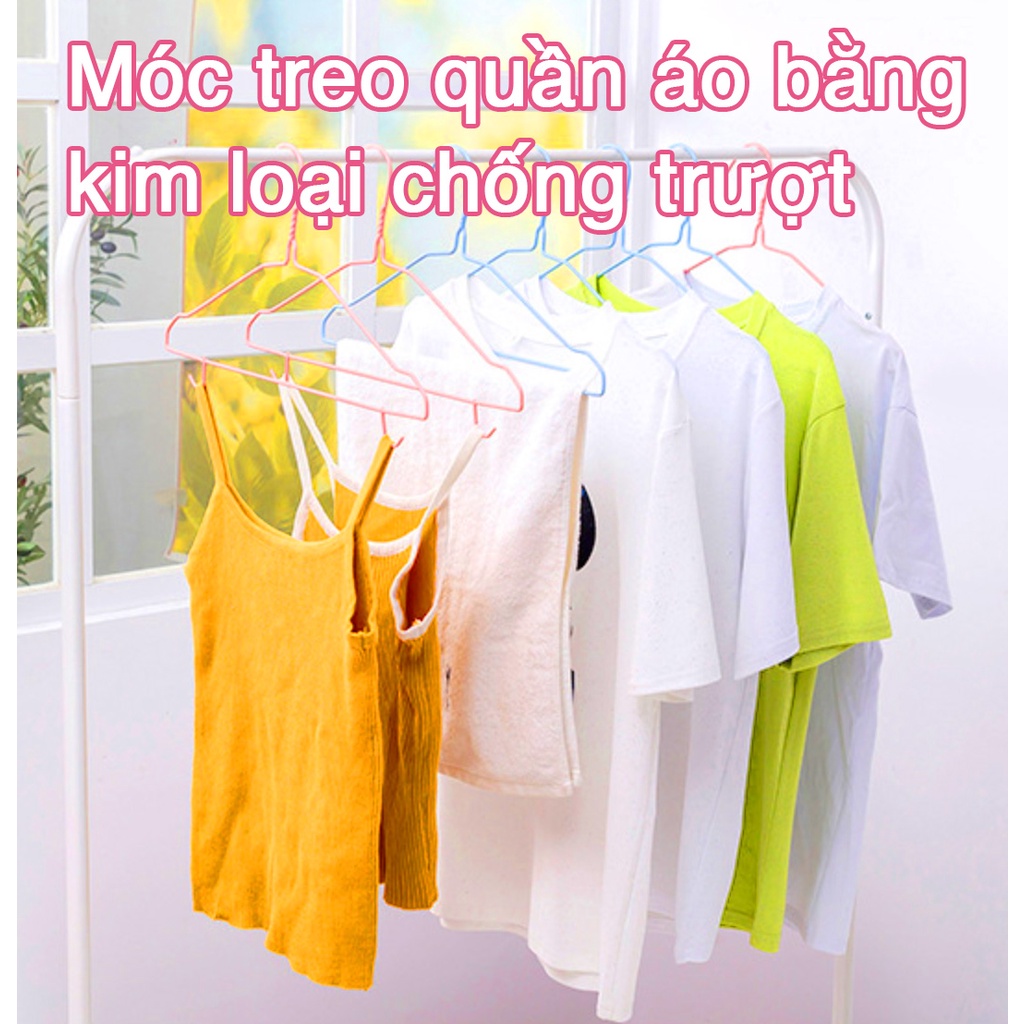 [HÀNG CÓ SẴN] Móc treo quần áo bằng kim loại chống trượt ( 1 cái)