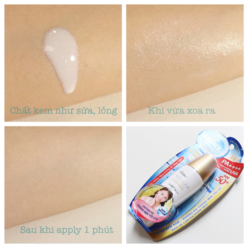 Sunplay - Sữa Chống Nắng Hằng Ngày Dưỡng Trắng Cho Da Dầu Sunplay Skin Aqua Clear White SPF 50+ PA++++ (25g - 55g)