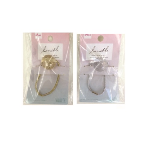 Daiso Cột Tóc Lumifle Viên đá màu trong