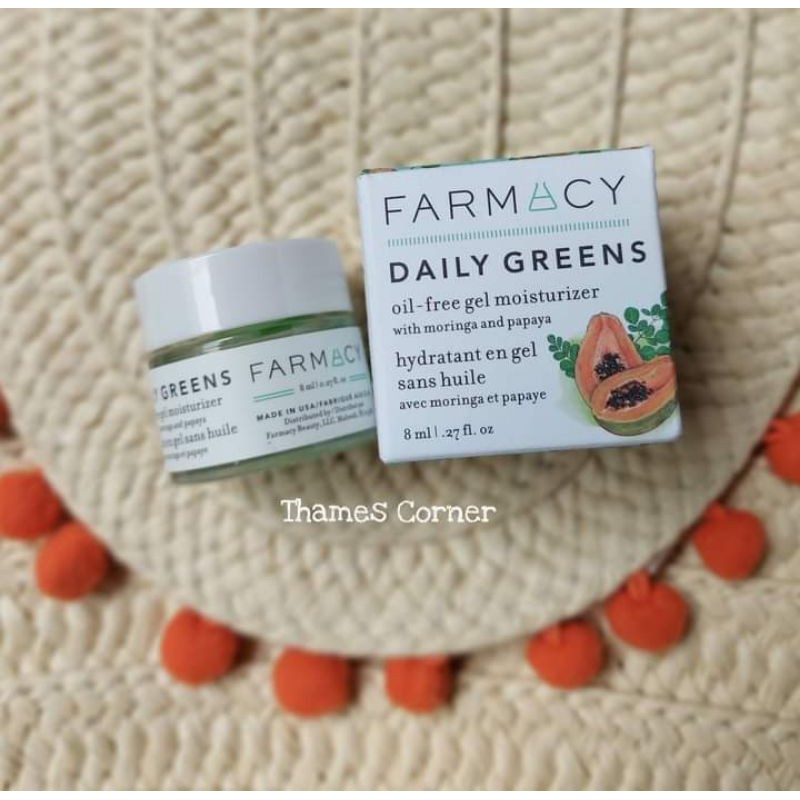 Kem dưỡng ẩm Farmacy Daily Greens Oil-Free Gel Moisturizer with Moringa and Papaya 8ml