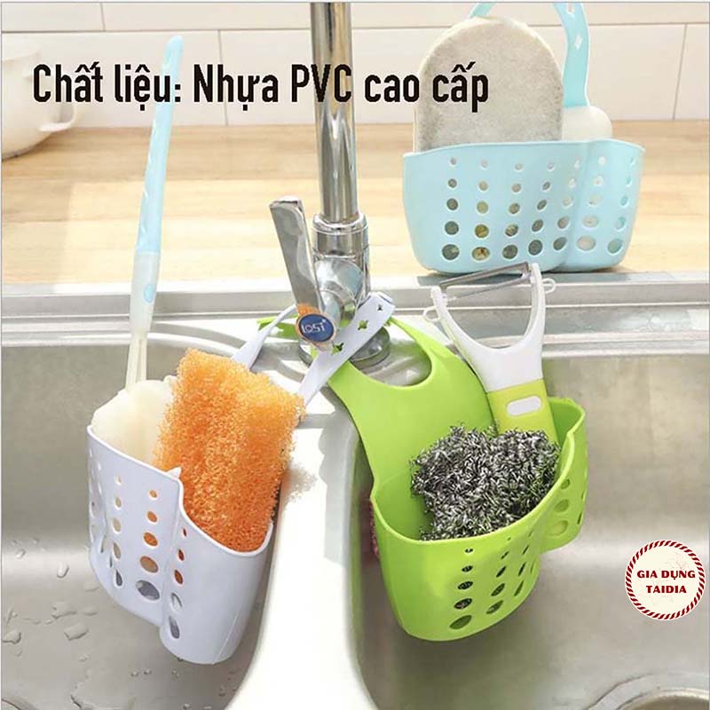 Giỏ phơi ráo treo vòi nước rửa chén tiện dụng [GIỎ TREO BỒN RỬA]