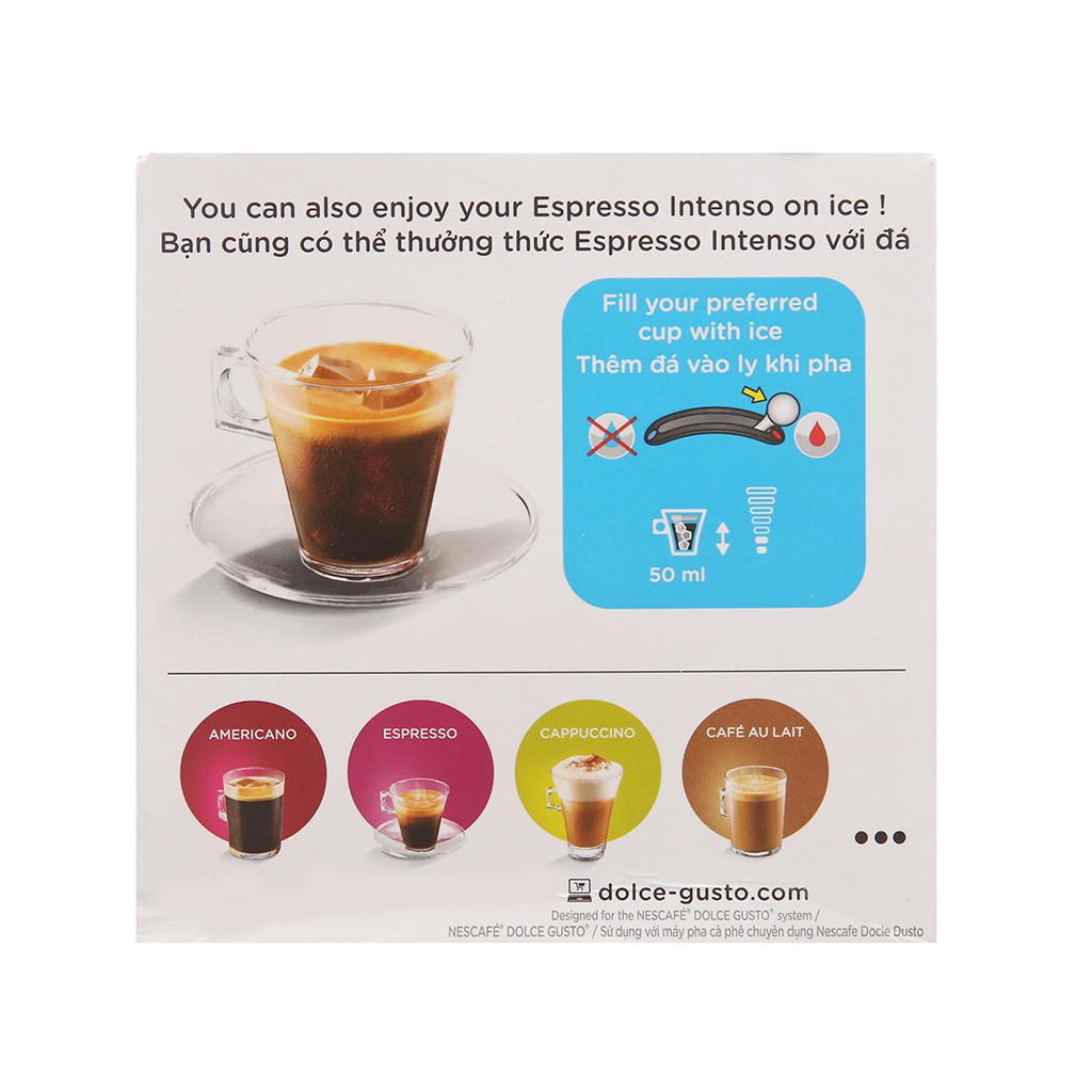 Cà phê viên nén Nescafe Dolce Gusto espresso intenso 96g (6g x 16 viên)