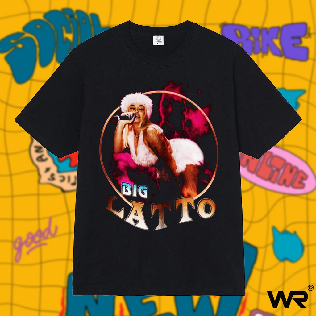 Áo thun Wright album nhạc Big Latto của ca sĩ Latto phong cách retro sexy oversize BEST