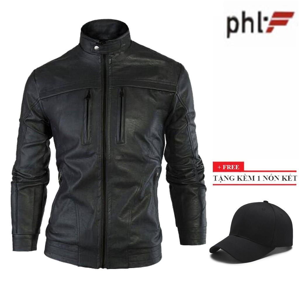 Áo Khoác Da nam hàn quốc phl Fashion AK7503 - Tặng nón độc lạ