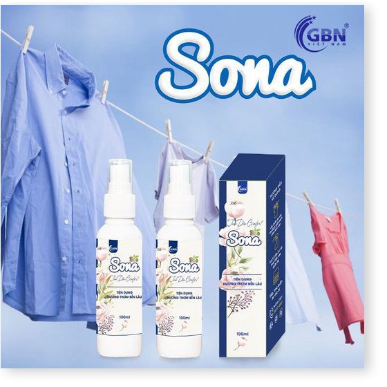 [XẢ HÀNG] Nước Xịt Xả Vải Khô SoNa - Hương nước hoa Comfort