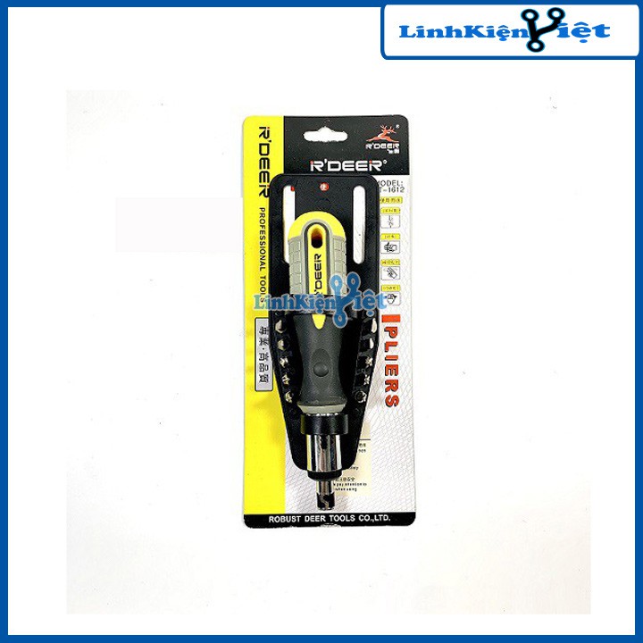 Bộ Tua Vít Đa Năng R'DEER RT-1612 Kèm 10 Đầu Vặn Vít