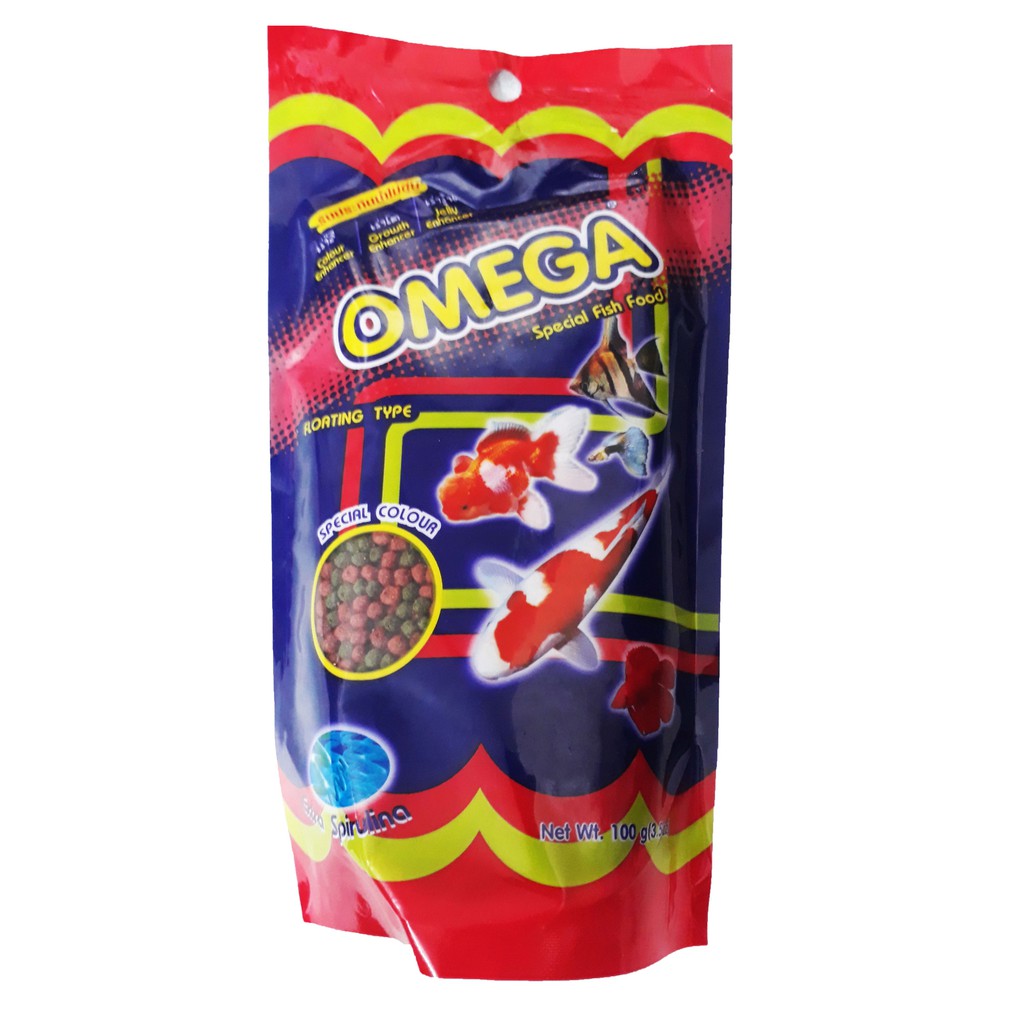 [NHẬN QUÀ KHI MUA ĐƠN TỪ 99K] Thức Ăn Cá Omega (Viên Vừa) - Cám Cá 100g [OMEGA 100G VỪA]