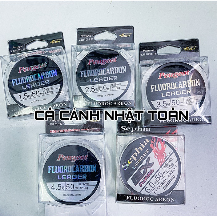 DÂY CƯỚC CÂU CÁ PEUGEOT FLUOROCARBON LEADER JAPAN 50M
