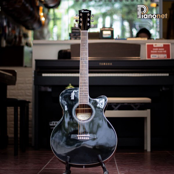 Guitar Rosen G12 NA (Đen bóng) | Tặng Full Phụ Kiện | Giảm 100K | Size 40 | Đàn Guitar Acoustic