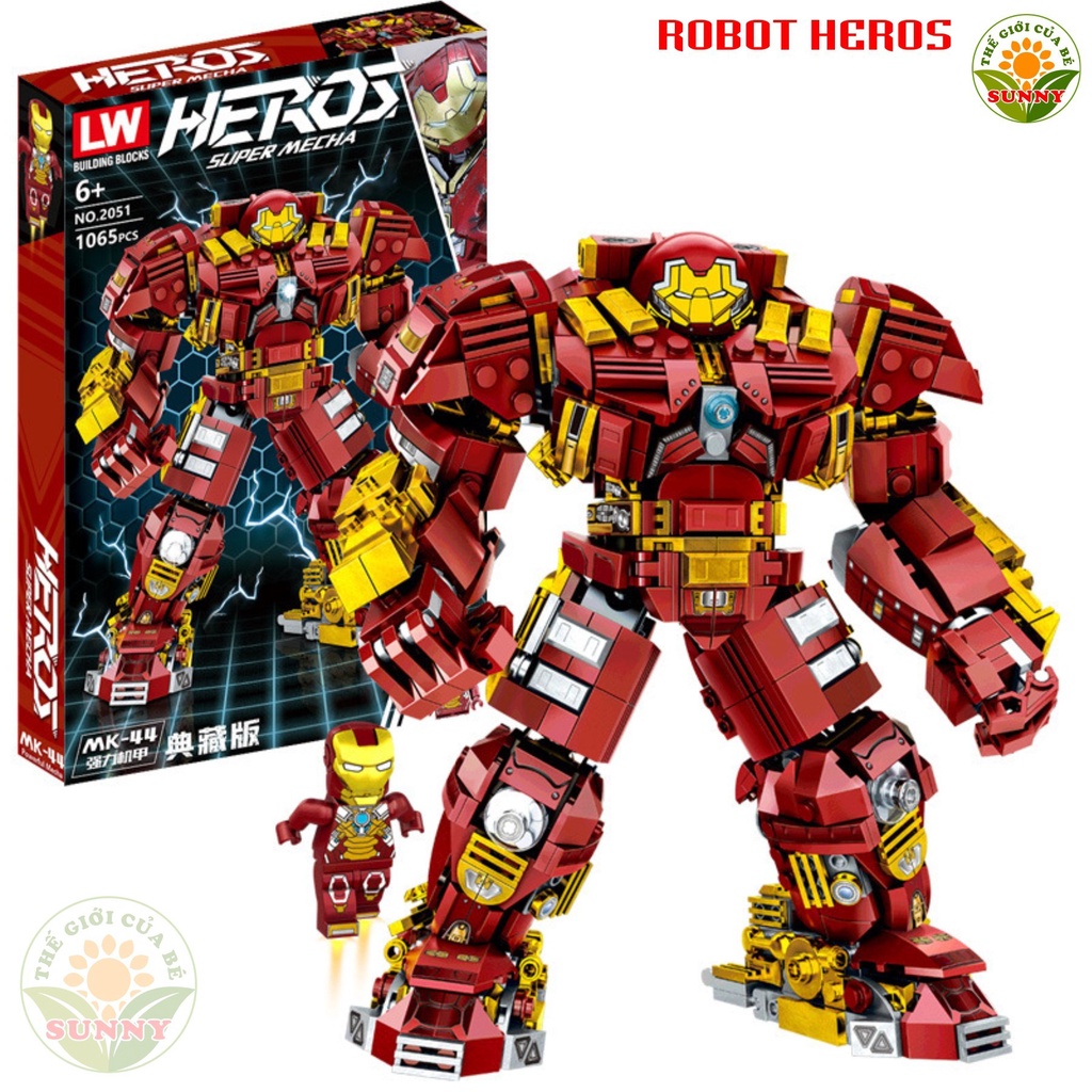 Xếp hình siêu anh hùng  - Đồ chơi lắp ráp rèn luyện trí thông minh - SunnyStore