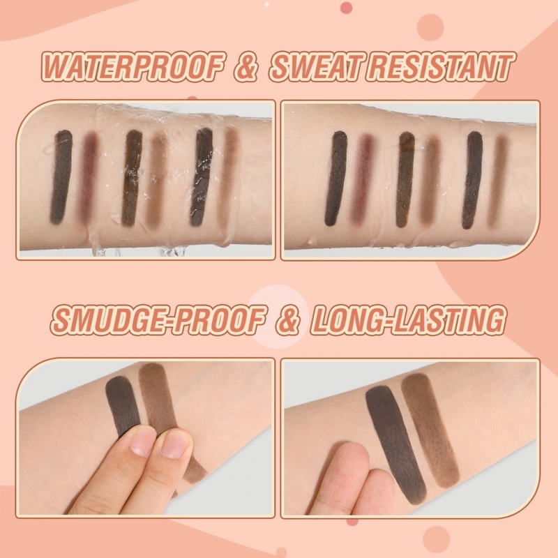 PINKFLASH Bộ sản phẩm trang điểm lông mày kiêm kẻ mắt 2 trong 1 kháng nước chống lem lâu trôi