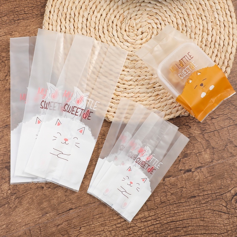 Set 50 túi nhựa đựng bánh kẹo nhiều mẫu size 7 x 15 cm, 8.5 x 23cm