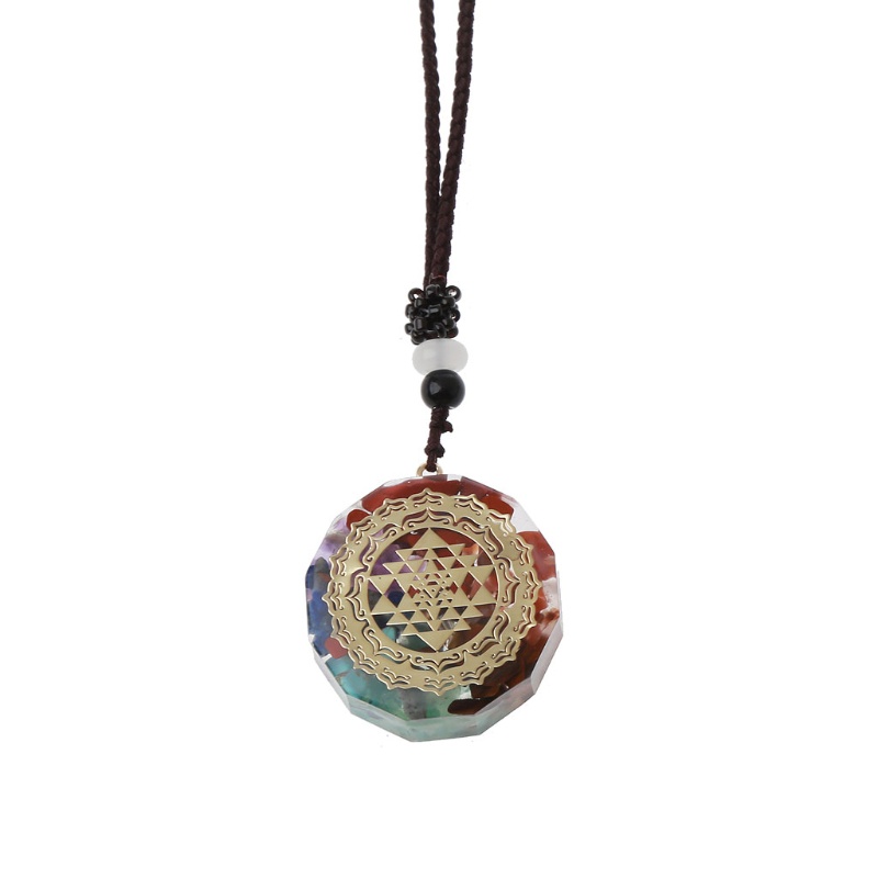 Vòng cổ Mặt Đá Chakras Reiki 7 Luân Xa Bảo Vệ Cho Nam Và Nữ
