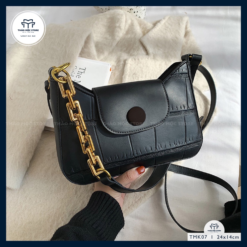 Túi Kẹp Nách Xích Vuông Da Mềm Dày Dặn TMK07