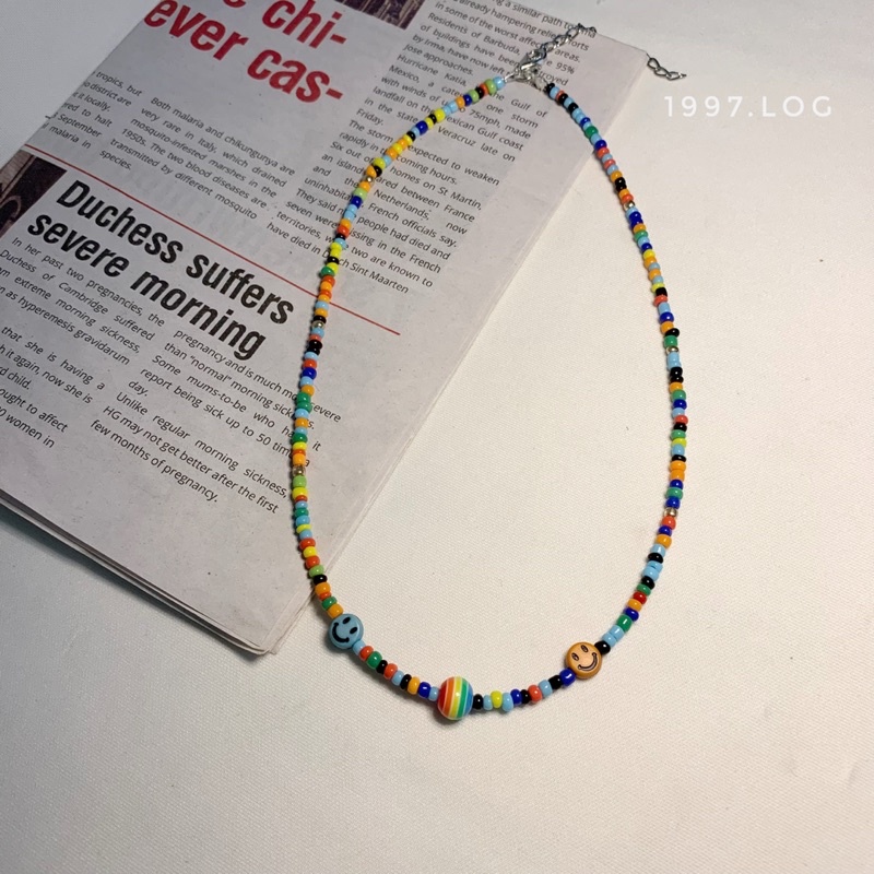 Vòng cổ hạt cườm handmade đơn giản