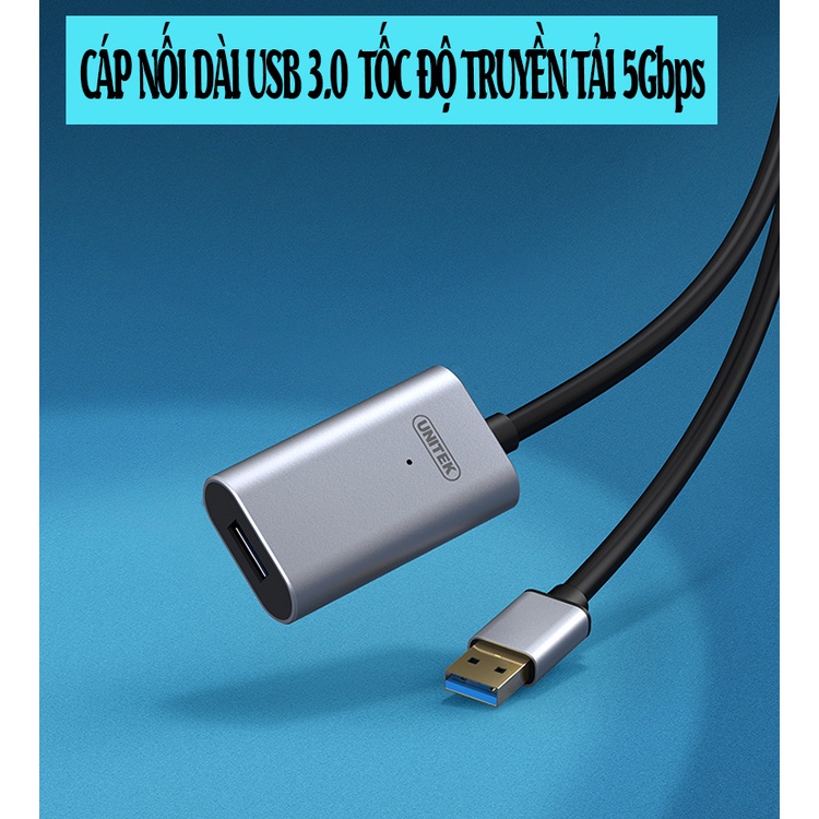 CÁP NỐI DÀI USB 3.0 5M CÓ CHÍP CHÍNH HÃNG UNITEK Y3004