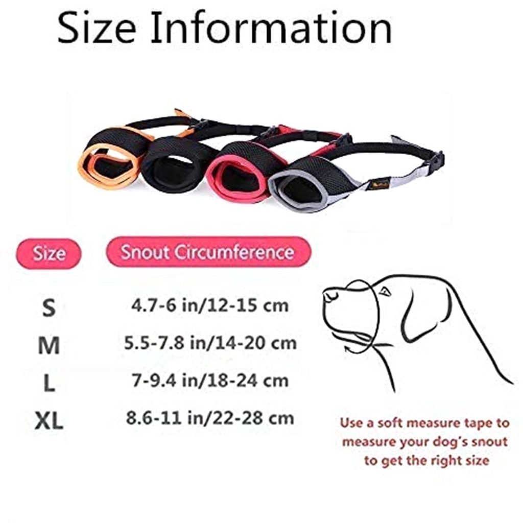 Rọ mõm thú cưng cỡ nhỏ/ vừa bằng nylon mềm mại thoáng khí chống cắn có thể điều chỉnh