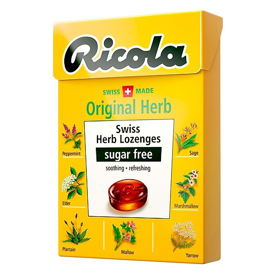 [Chính hãng] Kẹo ngậm thảo mộc không đường Ricola 40g của Thụy Sĩ