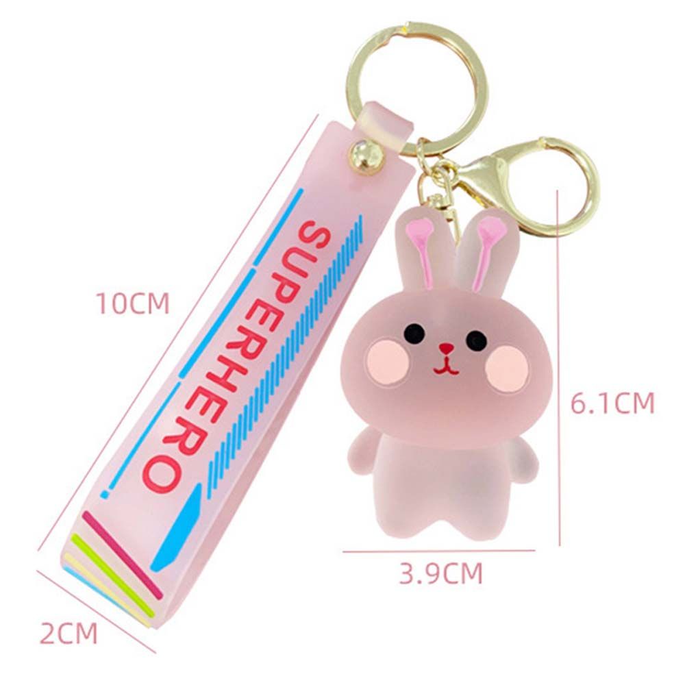 Móc Chìa Khóa Bằng Nhựa Trong Suốt Hình Động Vật Nhiều Màu Dễ Thương
